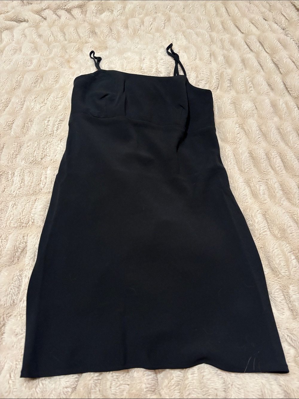a new day Black Mini Slip Dress with Thin Straps